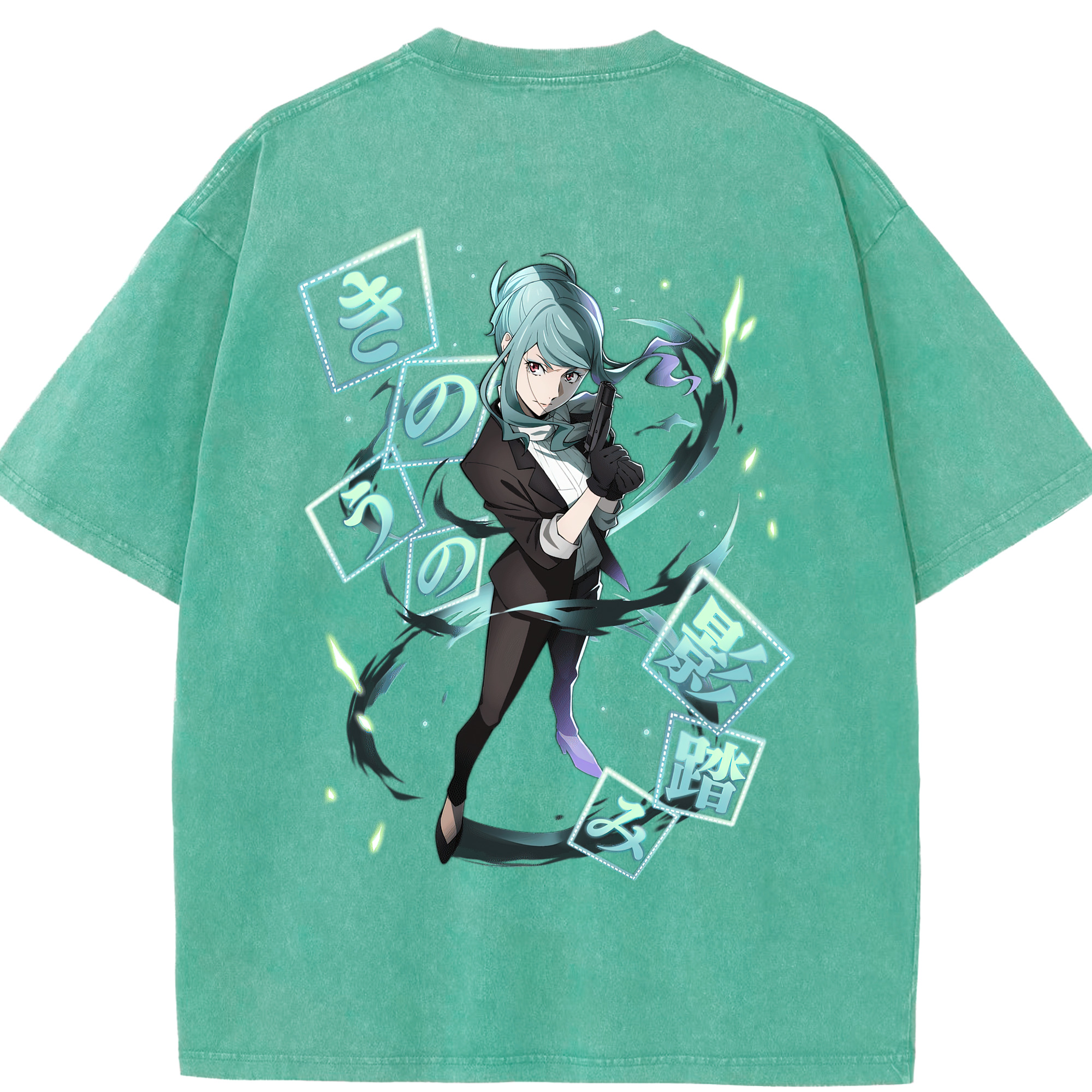 （画像用） 文豪ストレイドッグス Bungo Stray Dogs 綿100% ヴィンテージ風 半袖Tシャツ（背面プリント）